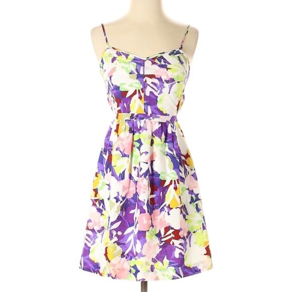 J.CREW Floral Printed Seaside Cami Fit Flare Dress - Picture 1 of 6